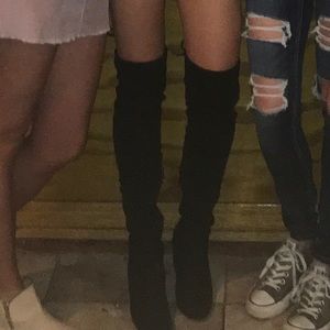 black over the knee boots